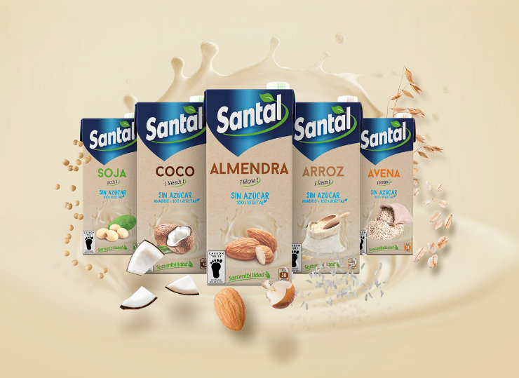LACTALIS RELANZA SU GAMA VEGETAL SANTAL EN UN ENVASE MÁS SOSTENIBLE